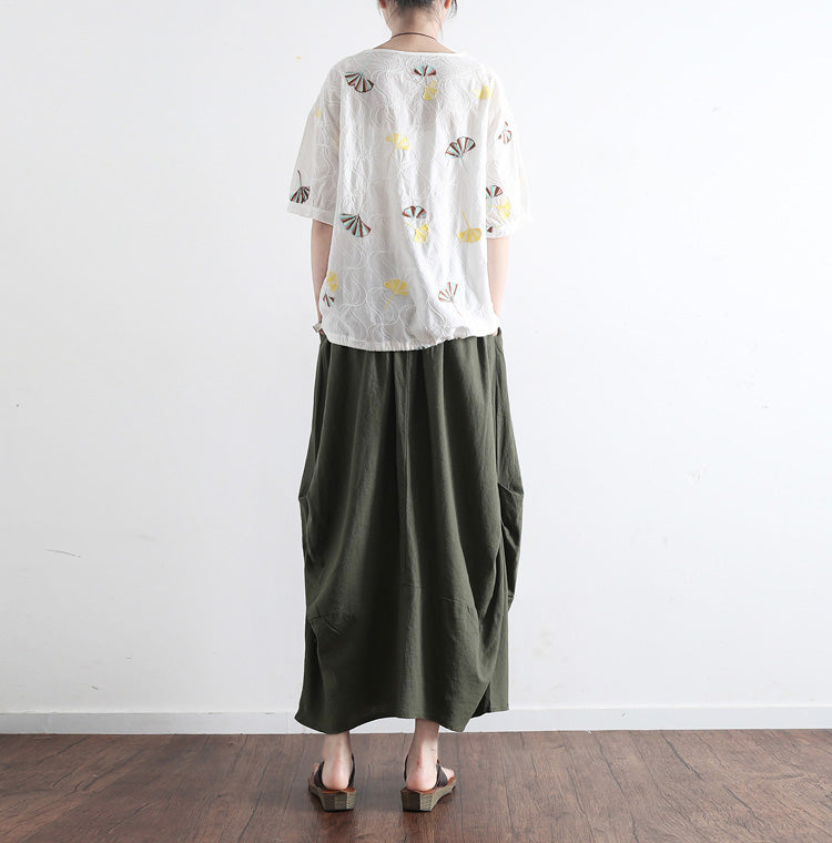 Casual Summer Women Skirts Women Skirts Women Linen Cotton Skirts ATM962326 VPPBUY shop