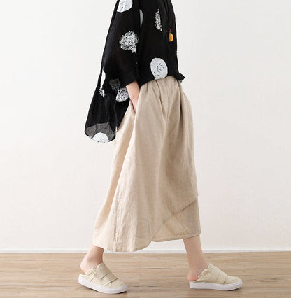 Casual Summer Women Skirts Women Skirts Women Linen Cotton Skirts ATM962328 VPPBUY shop