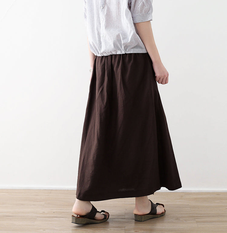 Casual Summer Women Skirts Women Skirts Women Linen Cotton Skirts ATM962331 VPPBUY shop