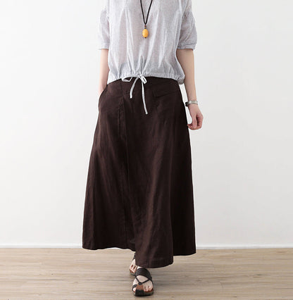 Casual Summer Women Skirts Women Skirts Women Linen Cotton Skirts ATM962331 VPPBUY shop