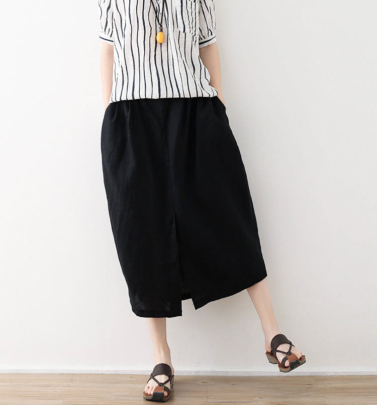 Casual Summer Women Skirts Women Skirts Women Linen Cotton Skirts ATM962332 VPPBUY shop