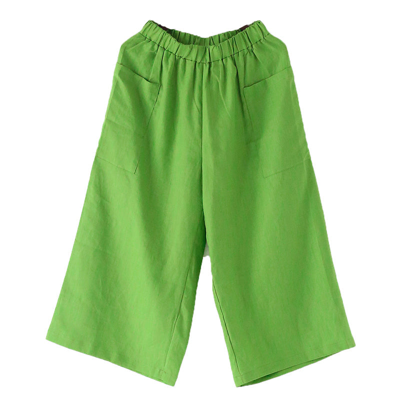 Green Linen Pants Summer Wide Legs Women Pants ATM962513 VPPBUY shop