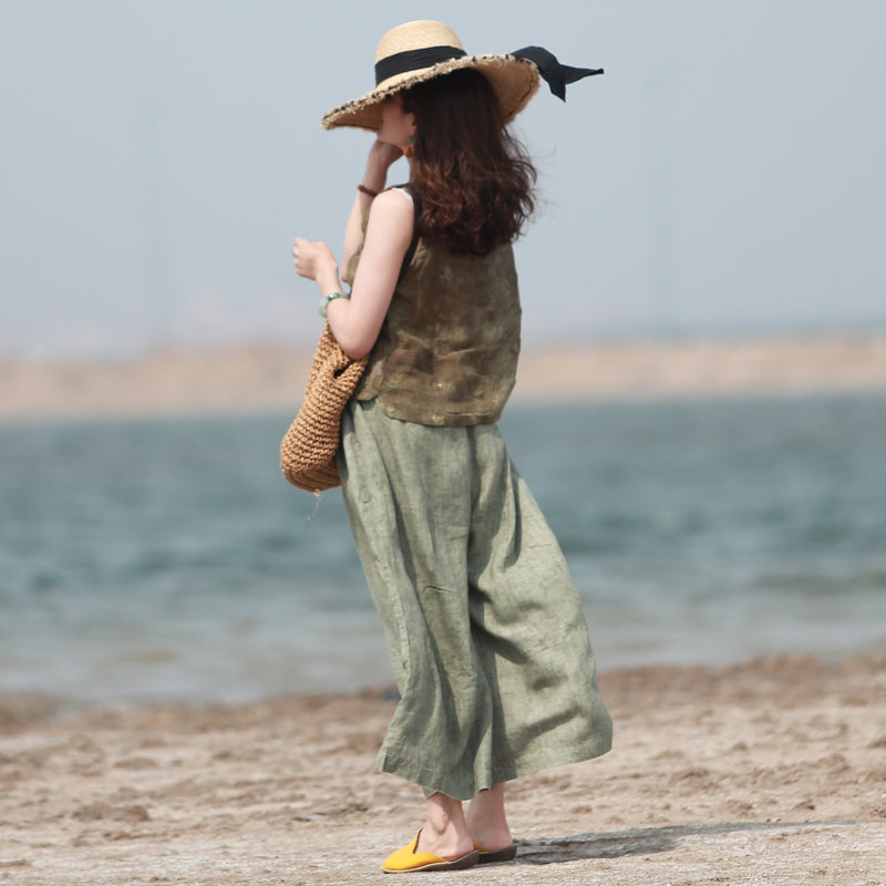 Linen Pants Summer Wide Legs Women Pants MDYP9762 VPPBUY shop