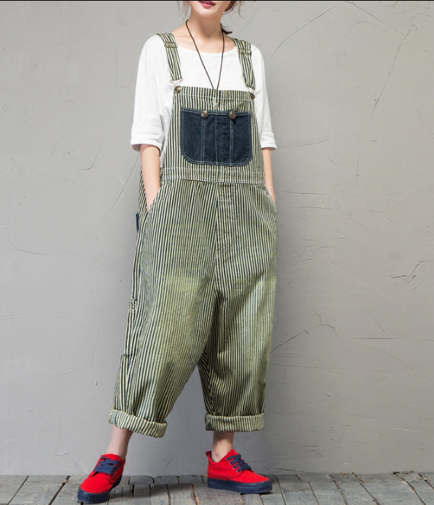 Loose Casual Spring Summer Denim Overall Loose Women Jumpsuits QYCQ05165 VPPBUY shop