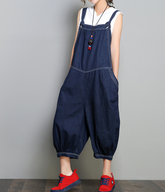 Denim Casual Spring Denim Overall Loose Women Jumpsuits QYCQ05111 VPPBUY shop