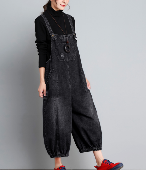 Casual  Spring Denim Overall Loose  Women Jumpsuits QYCQ05118 VPPBUY shop