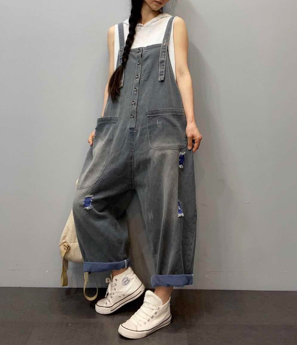 Denim Casual Spring Denim Overall Loose  Women Jumpsuits QYCQ05122 VPPBUY shop