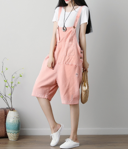 Denim Casual Spring Denim Overall Loose Short Women Jumpsuits QYCQ05119 VPPBUY shop