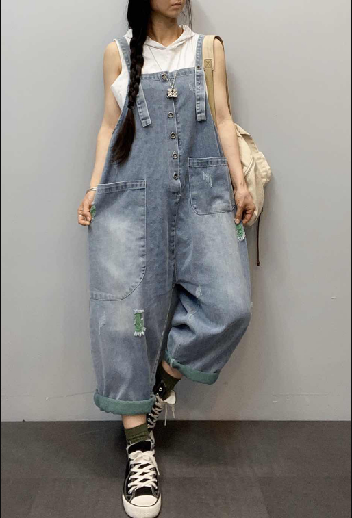 Denim Casual Spring Denim Overall Loose  Women Jumpsuits QYCQ05122 VPPBUY shop