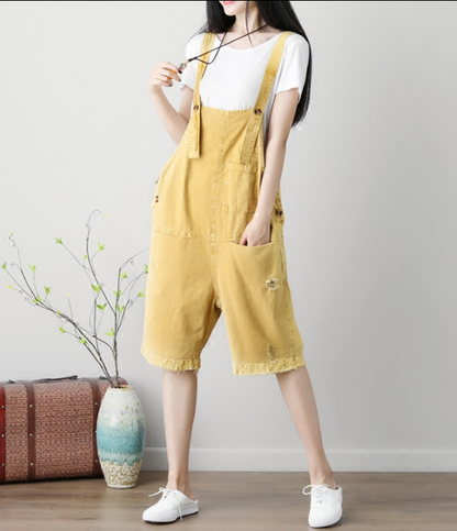 Denim Casual Spring Denim Overall Loose Short Women Jumpsuits QYCQ05119 VPPBUY shop