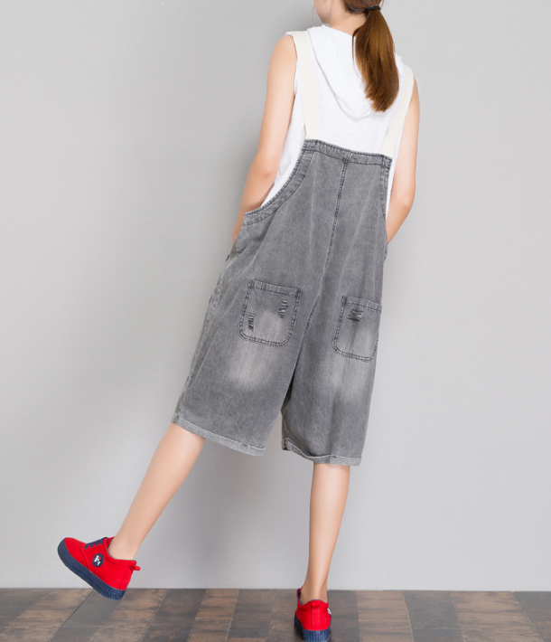 Denim Casual Spring Denim Overall Loose Short Women Jumpsuits QYCQ05113 VPPBUY shop