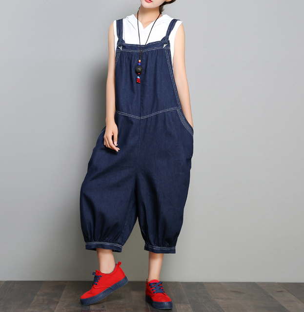 Denim Casual Spring Denim Overall Loose Women Jumpsuits QYCQ05111 VPPBUY shop