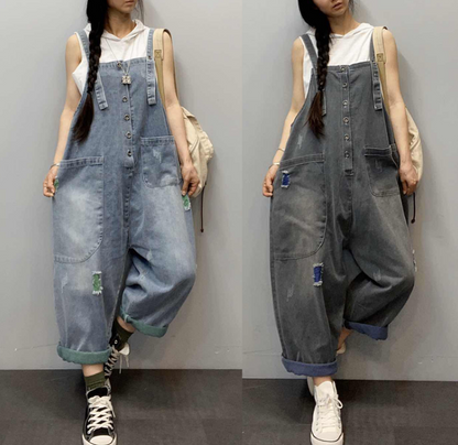 Denim Casual Spring Denim Overall Loose  Women Jumpsuits QYCQ05122 VPPBUY shop