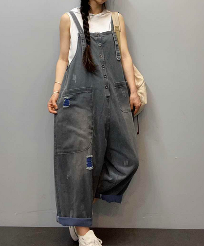 Denim Casual Spring Denim Overall Loose  Women Jumpsuits QYCQ05122 VPPBUY shop