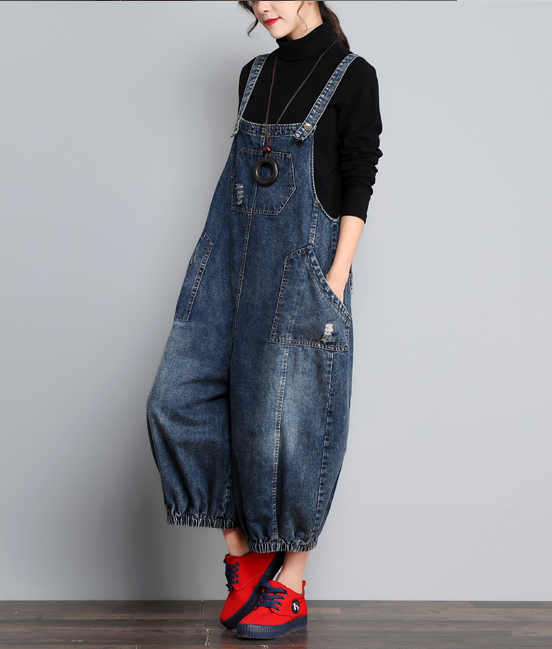 Casual  Spring Denim Overall Loose  Women Jumpsuits QYCQ05118 VPPBUY shop