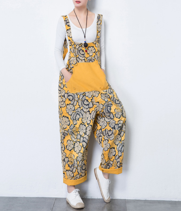 Casual Spring Summer Cotton Overall Loose  Women Jumpsuits QYCQ05163 VPPBUY shop