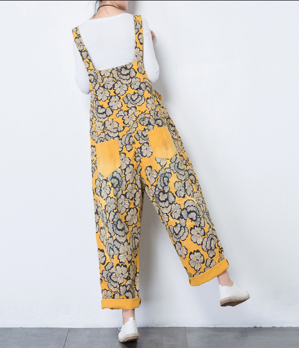 Casual Spring Summer Cotton Overall Loose  Women Jumpsuits QYCQ05163 VPPBUY shop