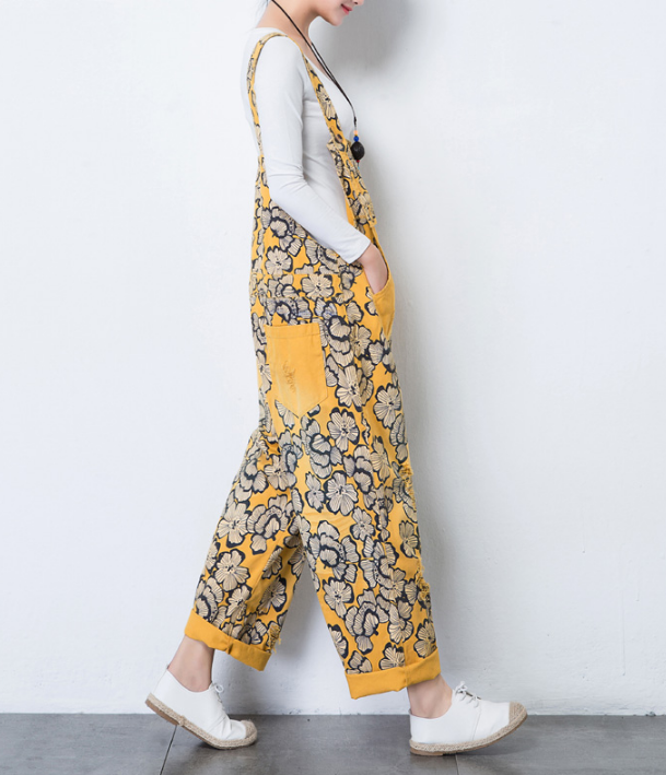 Casual Spring Summer Cotton Overall Loose  Women Jumpsuits QYCQ05163 VPPBUY shop