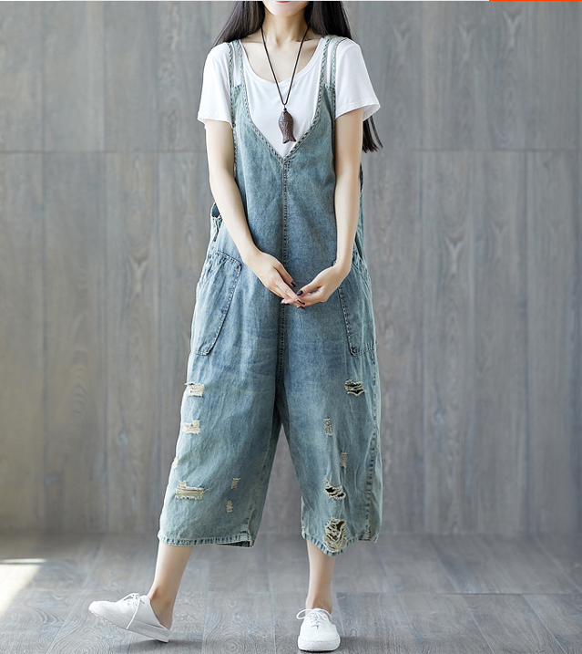 Denim Casual Spring Denim Overall Women Jumpsuits VPPBUY shop