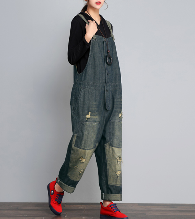 Denim Casual Spring Denim Overall Women Jumpsuits QY12 VPPBUY shop