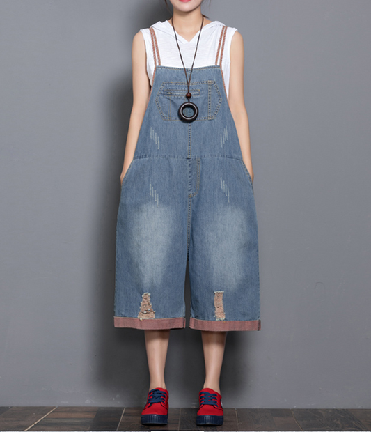 Denim Casual Spring Denim Overall Women Jumpsuits QY17 VPPBUY shop