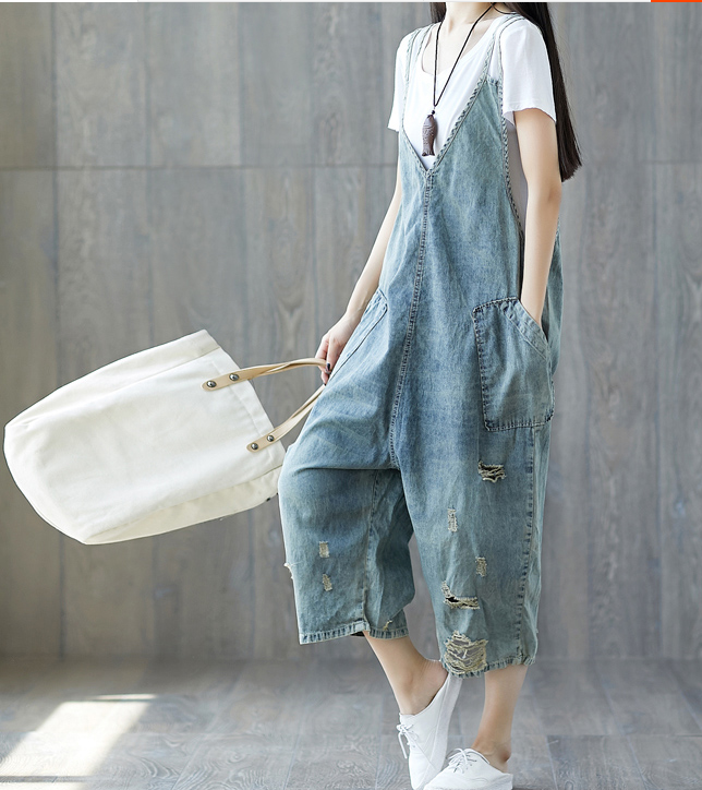 Denim Casual Spring Denim Overall Women Jumpsuits VPPBUY shop