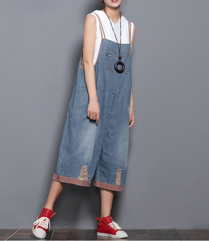 Denim Casual Spring Denim Overall Women Jumpsuits QY17 VPPBUY shop