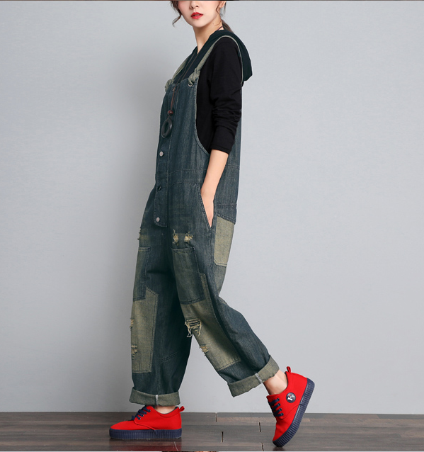 Denim Casual Spring Denim Overall Women Jumpsuits QY12 VPPBUY shop