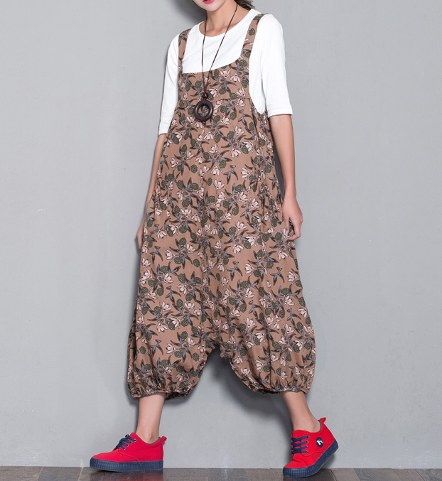 Floral Loose Denim Casual Spring Denim Overall Women Jumpsuits QY09 VPPBUY shop