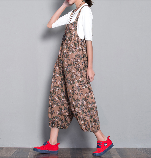 Floral Loose Denim Casual Spring Denim Overall Women Jumpsuits QY09 VPPBUY shop