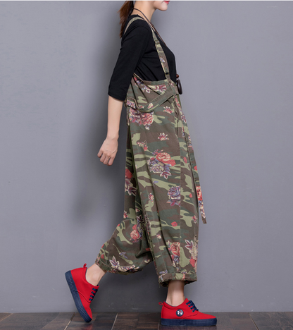 Floral Loose Denim Casual Spring Denim Overall Women JumpsuitsQY15 VPPBUY shop