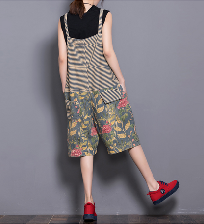 Floral Loose Denim Casual Spring Denim Overall Women Jumpsuits QY16 VPPBUY shop