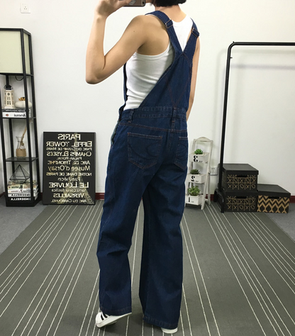 Navy Blue Denim Casual Spring Denim Overall Women Jumpsuits QY11 VPPBUY shop