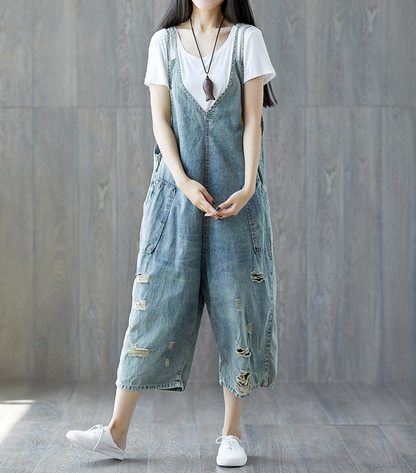 Denim Casual Spring Denim Overall Women Jumpsuits VPPBUY shop