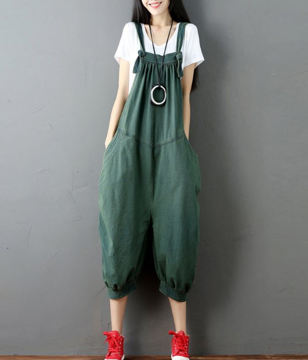 Denim Loose Casual Spring Summer Cotton Overall Women Jumpsuits QYCQ05162 VPPBUY shop