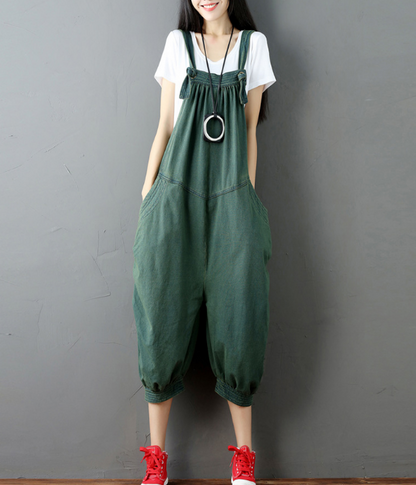 Denim Loose Casual Spring Summer Cotton Overall Women Jumpsuits QYCQ05162 VPPBUY shop