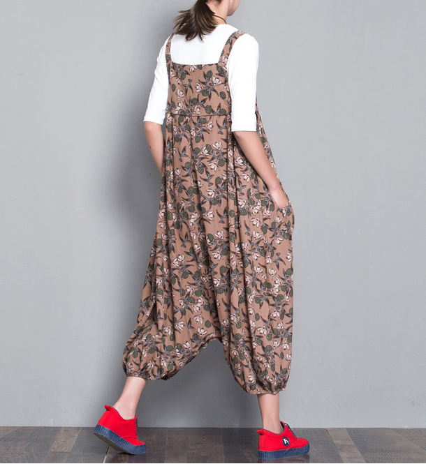 Floral Loose Denim Casual Spring Denim Overall Women Jumpsuits QY09 VPPBUY shop