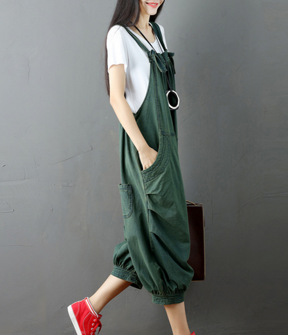 Denim Loose Casual Spring Summer Cotton Overall Women Jumpsuits QYCQ05162 VPPBUY shop