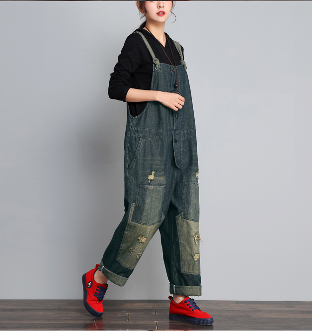 Denim Casual Spring Denim Overall Women Jumpsuits QY12 VPPBUY shop