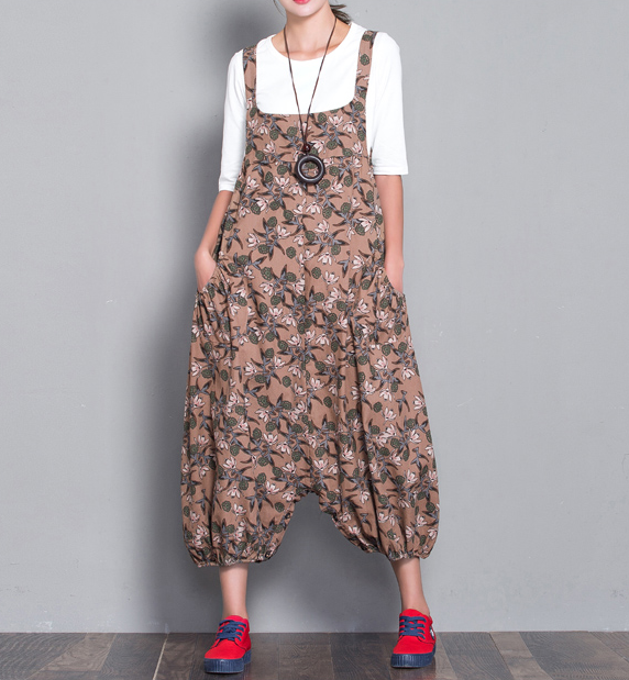 Floral Loose Denim Casual Spring Denim Overall Women Jumpsuits QY09 VPPBUY shop