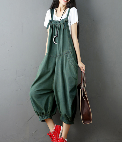 Denim Loose Casual Spring Summer Cotton Overall Women Jumpsuits QYCQ05162 VPPBUY shop