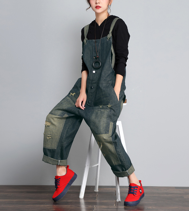 Denim Casual Spring Denim Overall Women Jumpsuits QY12 VPPBUY shop