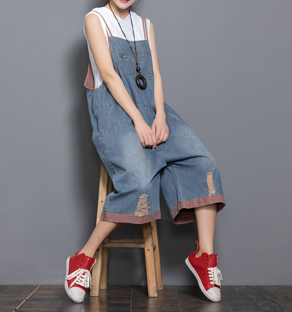 Denim Casual Spring Denim Overall Women Jumpsuits QY17 VPPBUY shop