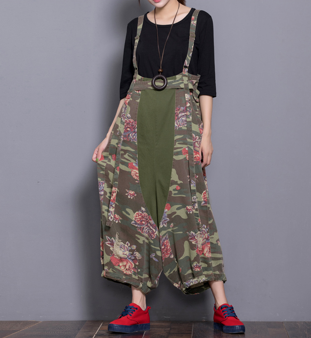 Floral Loose Denim Casual Spring Denim Overall Women JumpsuitsQY15 VPPBUY shop