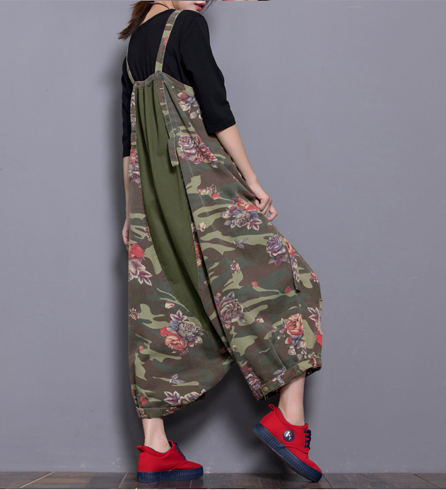 Floral Loose Denim Casual Spring Denim Overall Women JumpsuitsQY15 VPPBUY shop