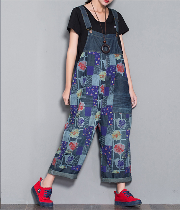 Loose Denim Casual Spring Denim Overall Women Jumpsuits QY22 VPPBUY shop