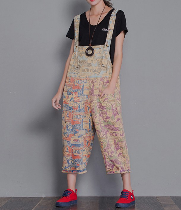 Floral Loose Denim Casual Spring Denim Overall Women Jumpsuits  QYCQ28 VPPBUY shop