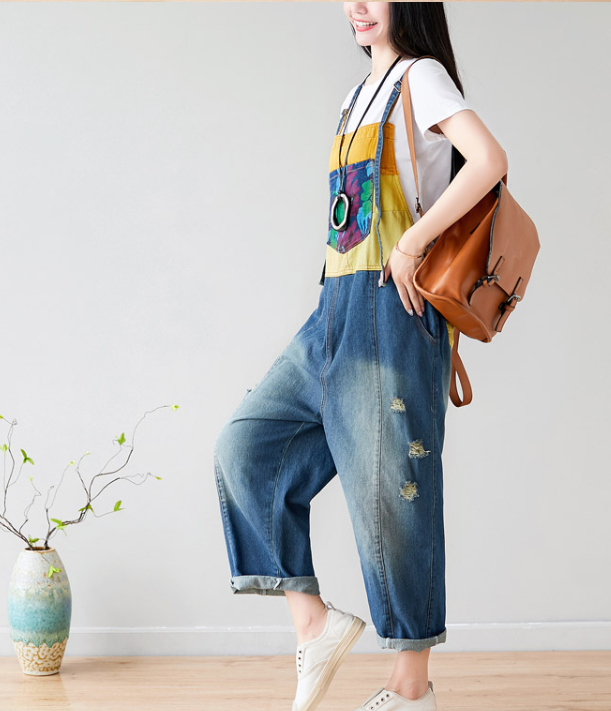 Denim Casual Spring Denim Overall Women Jumpsuits QY23 VPPBUY shop