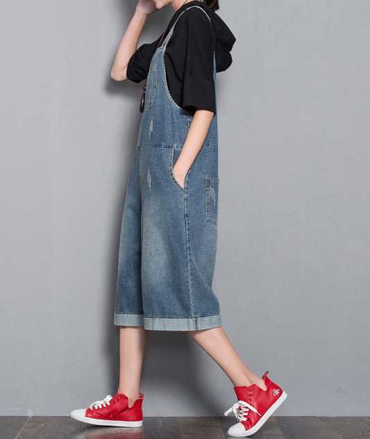 Loose Denim Casual Spring Denim Overall Women Jumpsuits  QYCQ32 VPPBUY shop