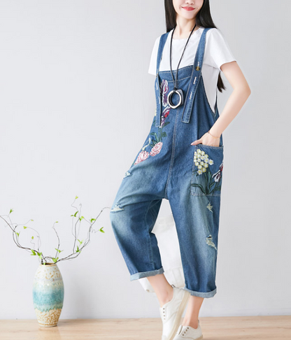 Floral Loose Denim Casual Spring Denim Overall Women Jumpsuits 20 VPPBUY shop